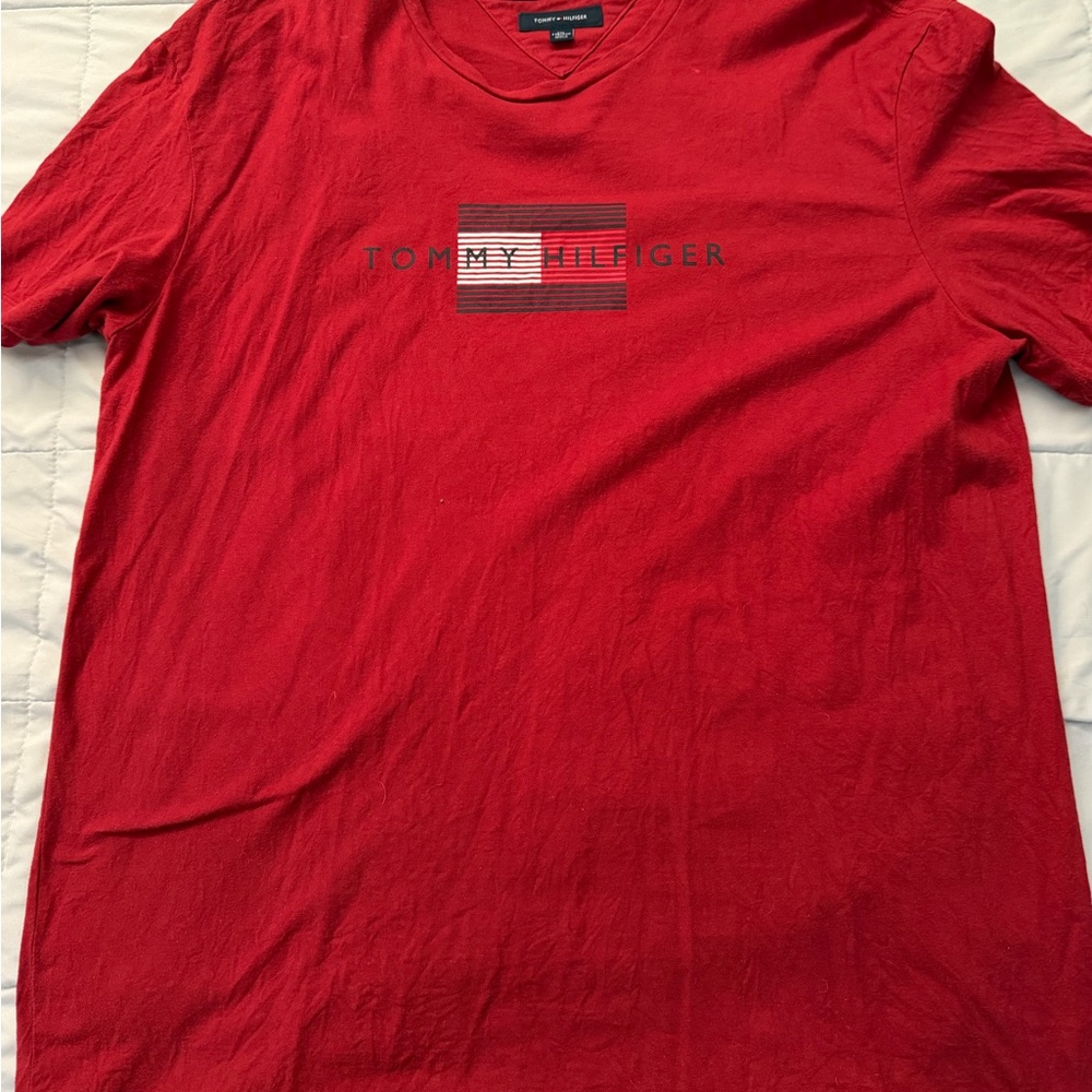 Tommy Hilfiger Bold Red Short Sleeve Tee